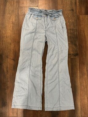 White House Black Market Pale Blue Wide-Leg Jeans size 4P NWOT